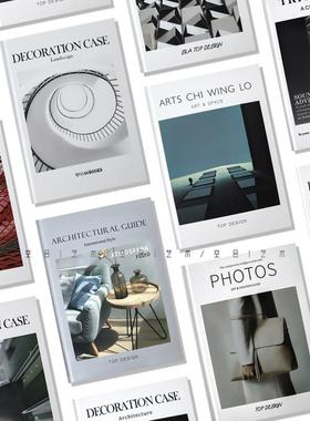 空合现代极简酒店仿真书装饰书样板间售楼处客厅书房英文杂志摆件