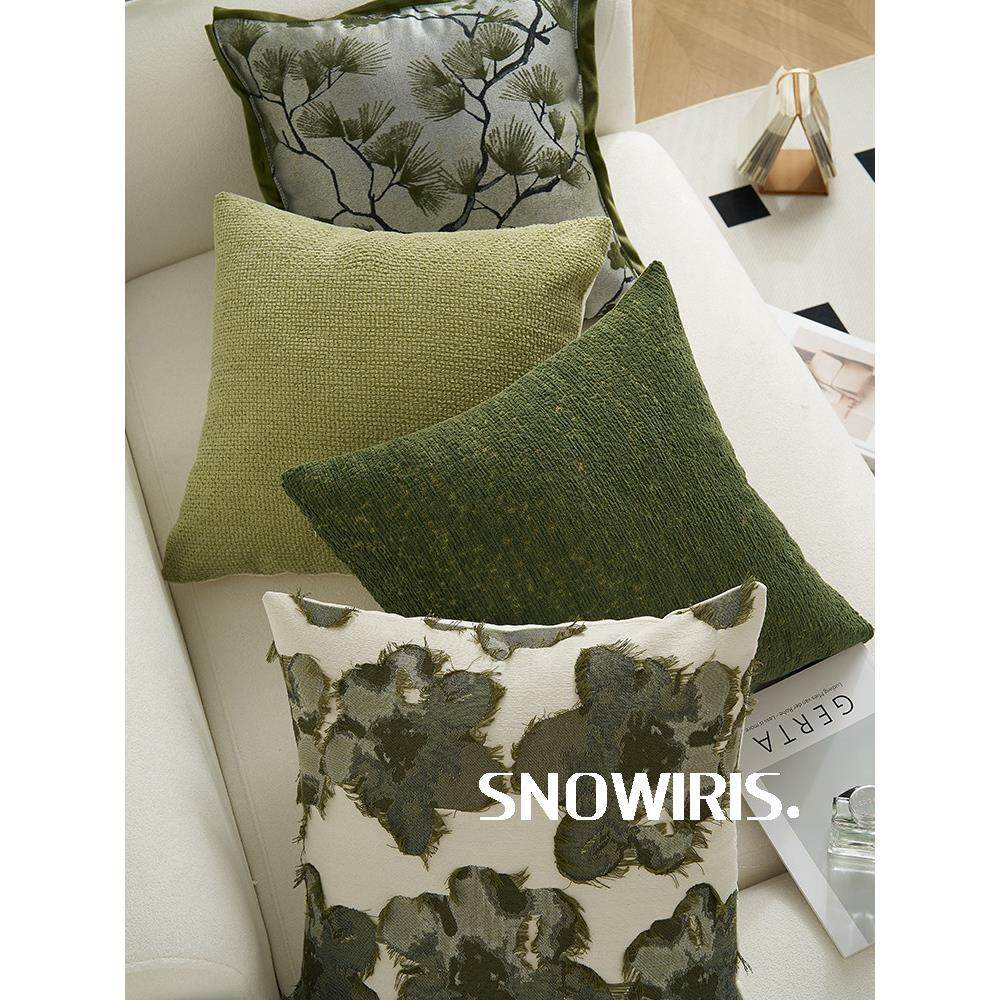 复古绿沙发抱枕套国风轻奢高级感靠垫样板间客厅装饰靠枕床头腰靠,居家布艺,靠垫/抱枕,淘宝优惠券,粉丝福利购,淘宝优惠卷