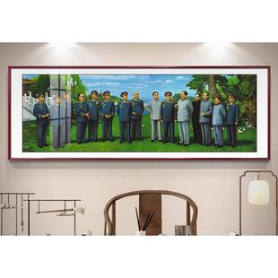 中流砥柱十大将军十大元帅伟人挂画 画装饰画 画办公室大气壁画