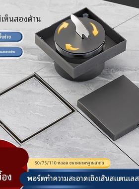 隐形清扫口304不锈钢清扫口DN110地面检查口检修口地漏密闭堵头