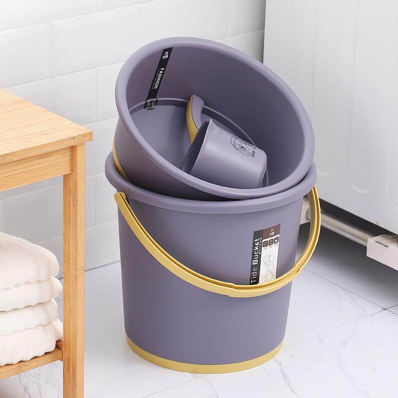 锐博【加固压圈】学生宿舍桶加厚桶盆套装脸盆家用塑料手提水桶,家庭/个人清洁工具,水桶,淘宝优惠券,粉丝福利购,淘宝优惠卷