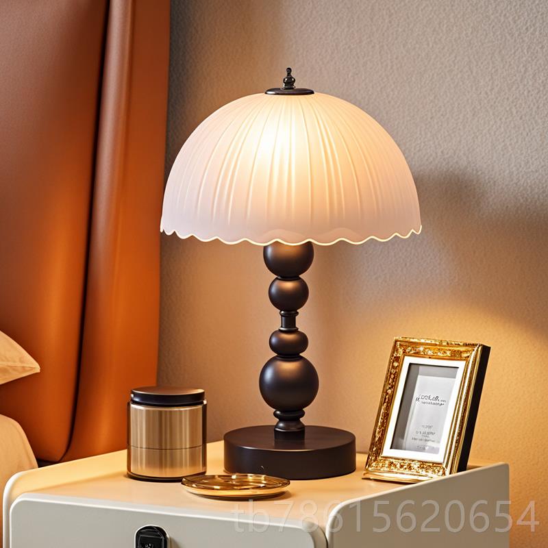 高档复古台床灯小夜美装饰灯灯头灯温馨罗式马柱客厅夜灯卧室书房