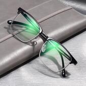 高档变色全框男款 士复光古潮蓝光平变色防辐防射护紫外线目近视镜
