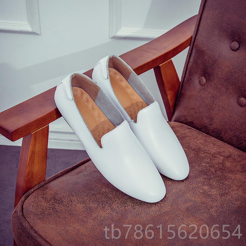 高档春男季流豆豆鞋士真皮休闲百搭韩版潮皮鞋透气懒人一脚蹬鞋男