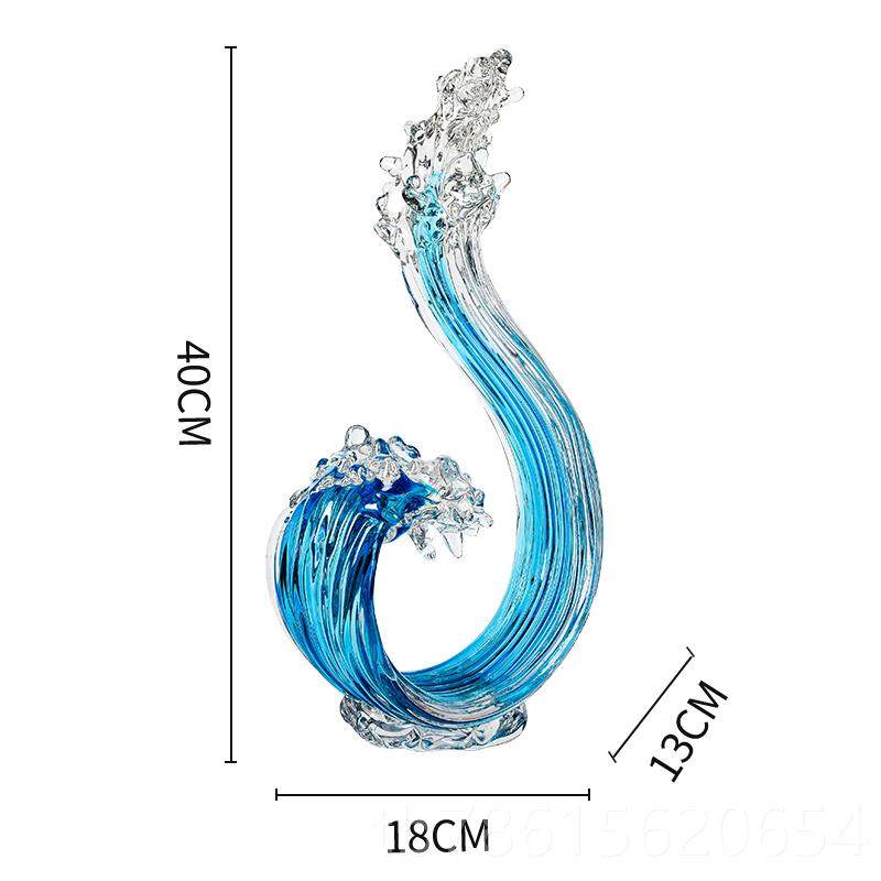 高档奢现代琉璃工招艺品风生水起关财玄电视柜酒轻柜艺术摆件乔迁,家居饰品,装饰摆件,淘宝优惠券,粉丝福利购,淘宝优惠卷