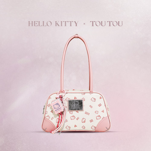 TOUTOUhellokitty三丽鸥正版凯蒂猫粉色保龄球包腋下包包生日礼物