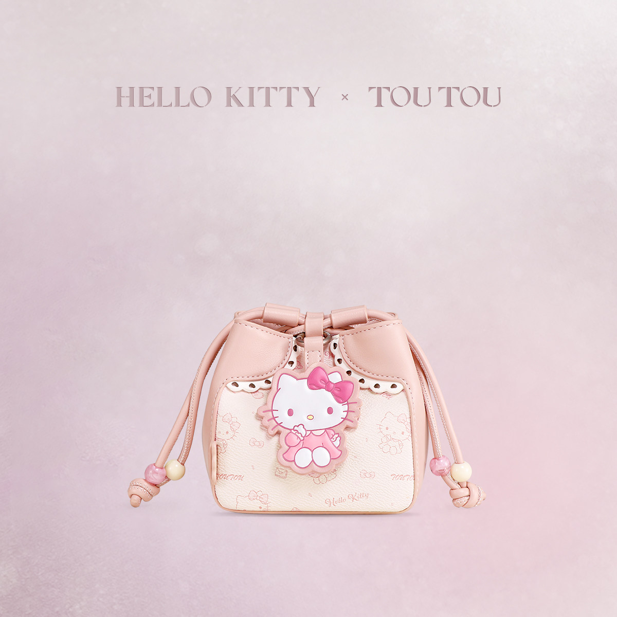 TOUTOUhellokitty三丽鸥烧麦包水桶包包粉色可爱女孩儿童生日礼物