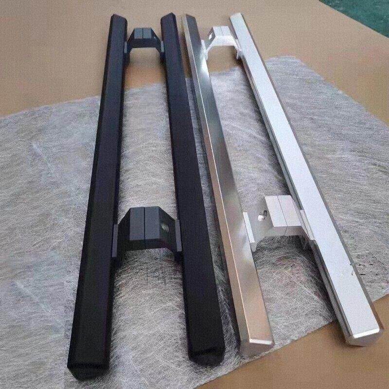 有框玻璃门把手铝合金玻璃门拉手大门把手包厢木门把手扶黑色拉丝