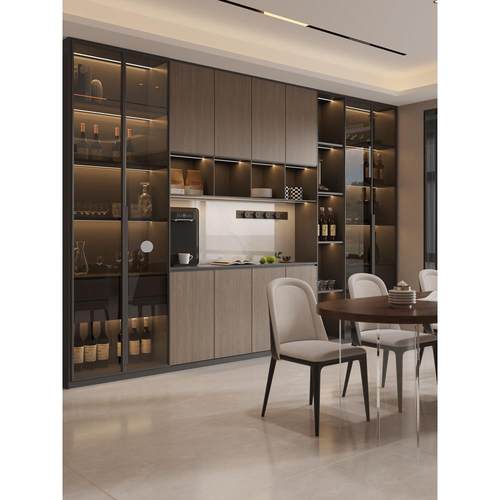 全实木轻豪华极简餐饮侧酒柜现代简约斯堪的纳维亚壁挂式家庭客厅