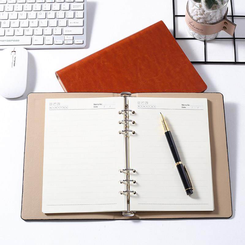 a5活页笔记本子简约大学生b5商务笔记本文具可拆卸活页本子加厚记