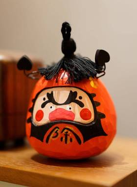 《钟馗》木刻自习室手工木雕七夕节礼物好运寓意达摩神明汽车摆件