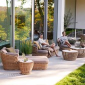 室外酒店民宿露台粗藤沙发组合户外别墅庭院东南亚简约躺床藤家具