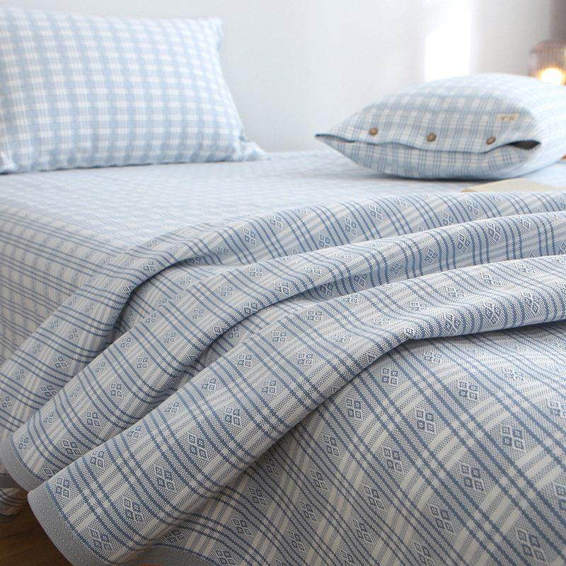 【高端A类粗布】全棉提花老粗布凉席床单夏季棉麻100%棉软凉席夏