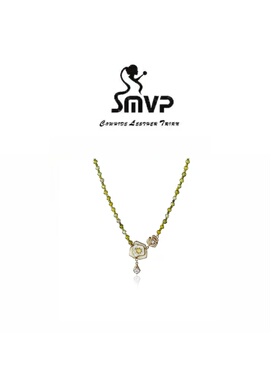 铜珐琅项链【SMVP】高级感轻奢小众山茶花玫瑰雨露项链 女时尚
