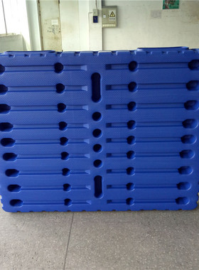 现货供应蓝色PE 一体吹塑成型双面吹塑托盘 高承重 抗冲击叉车板