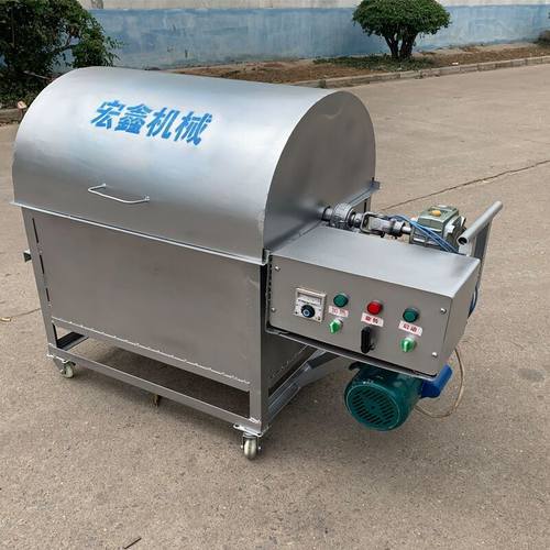 全自动炒盐设备 自动炒苏子炒货机 小型芝麻炒料机