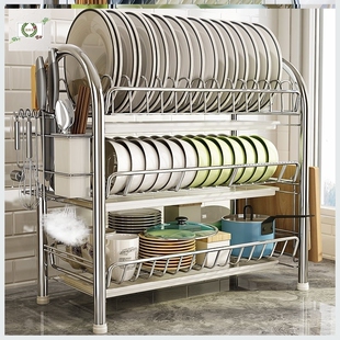 台面盘碟架置物架子滤水餐具架沥水架溧水厨房碗架家用饭碗