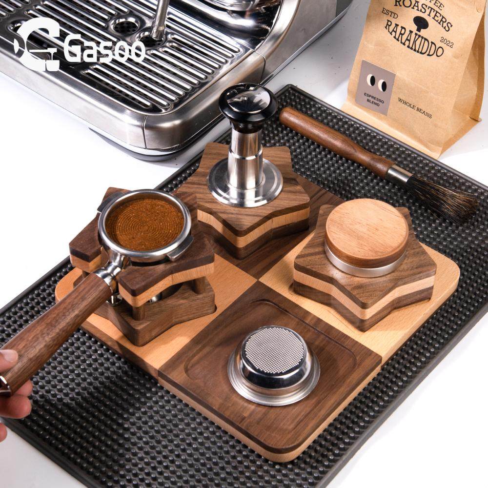 Gasoo海星系列意式咖啡手柄压粉底座布粉器压粉器收纳底座清洁刷