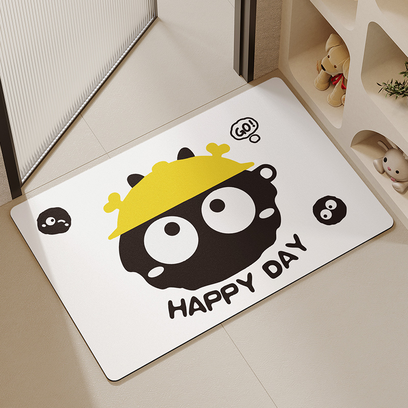 贝栖煤球浴室门口硅藻泥吸水地垫