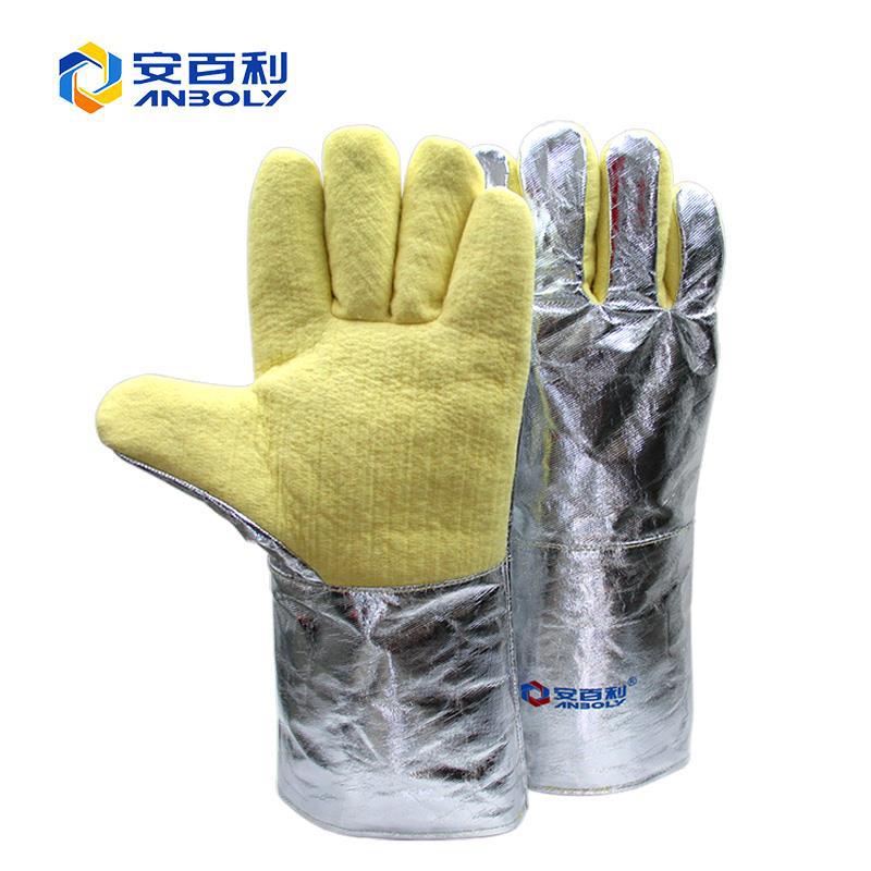 安百利耐高温500度隔热手套工业包邮防烫五指钢铁冶金炉前操作