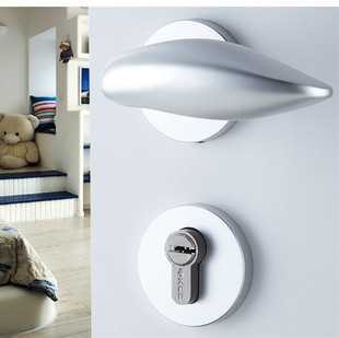 卧室厨房卫生间门锁静音执手锁 轻奢室内门锁 锁具家装 通用现代款