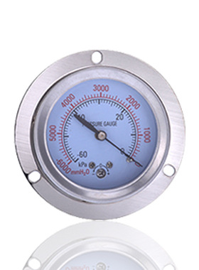 不锈钢膜盒负压表微压真空表造纸设备YEB-60ZT -60KPA厂直供批发