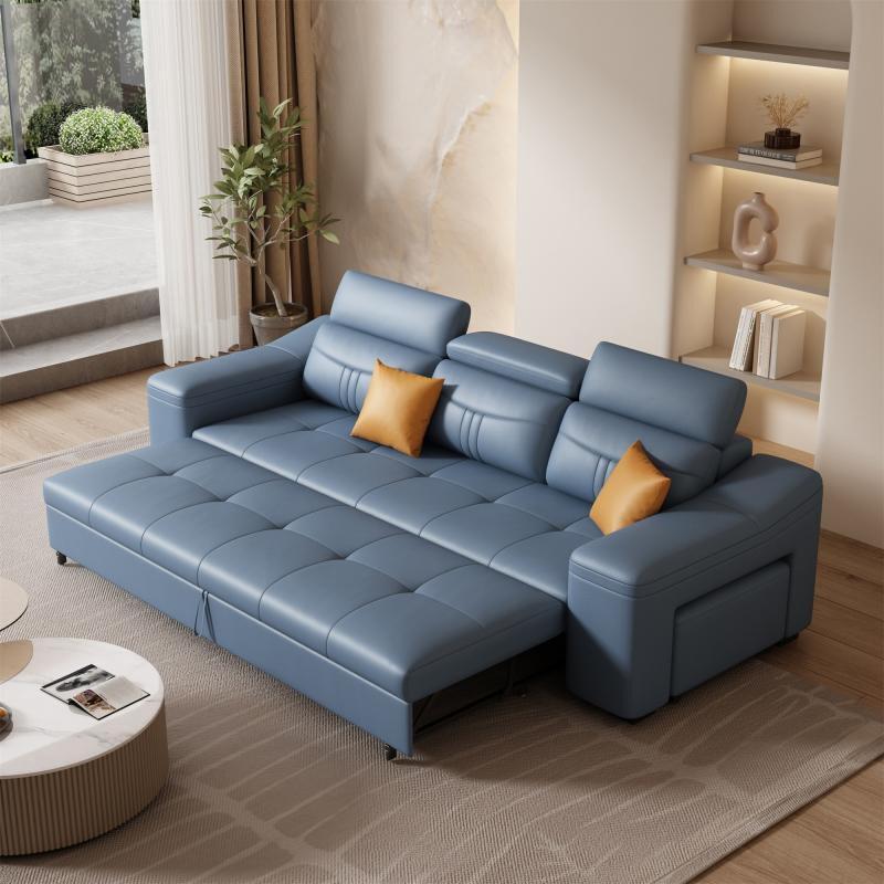 沙发床可折叠两用新款客厅可储物抽拉床创意小户型科技布沙发