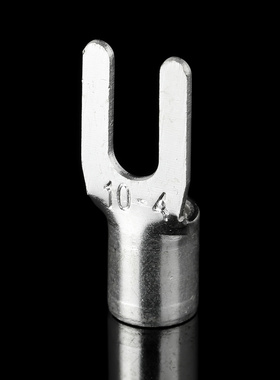 UT叉型裸端头UT10-4 Y型接线端子 U型铜端子黄铜镀银 1000只