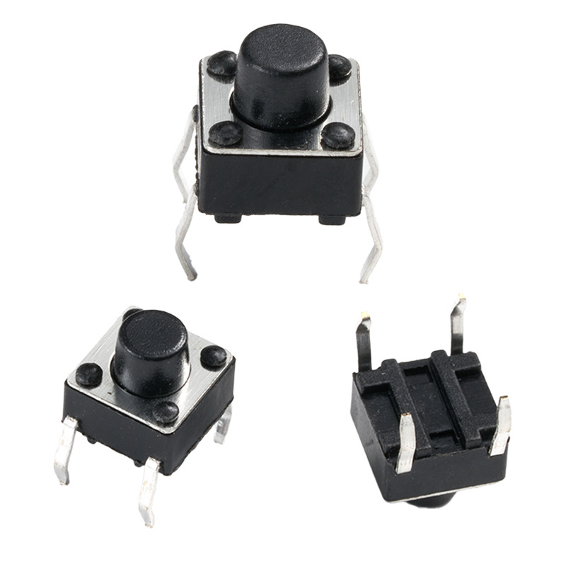 HDL-合德来厂家现货直供6x6HDIP按键6*6*5mm插件立式直插轻触开关