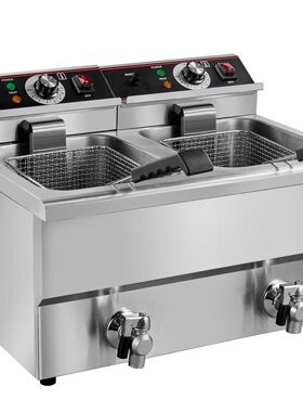 EF-12L-2/14L-2升双缸双筛商用电炸炉大油炸锅加厚炸炉炸薯条炸机