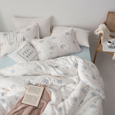 A类纯棉纱布双层纱三四件套母婴幼儿新生儿童柔软裸睡1.8床上用品