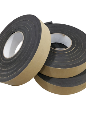 EVA海绵胶带黑色单面泡棉胶条强粘力 密封抗震防潮隔音6 8 10mm厚