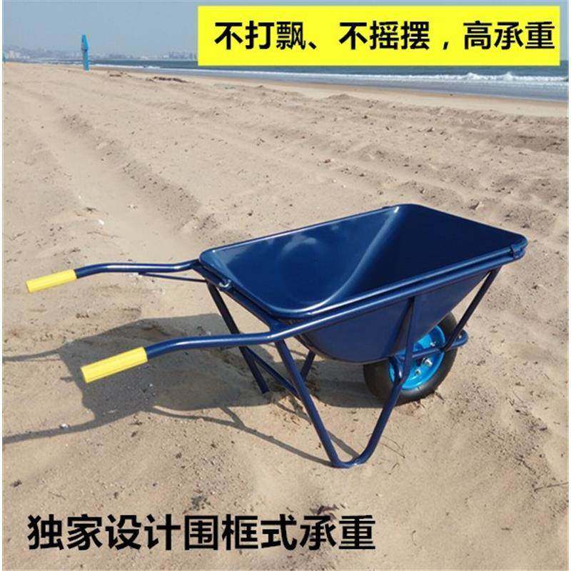 独轮车农用工地用手推车推沙推泥C土单轮带斗车建筑垃圾搬运车家