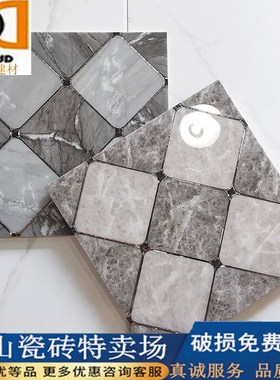 400X400mm 抛晶砖灰色广东瓷砖室内客厅厨房卫生间淋浴房防滑砖