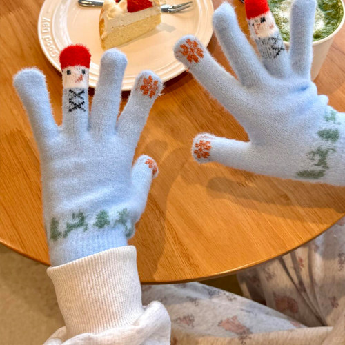 手套女冬季冬天可爱女生毛绒