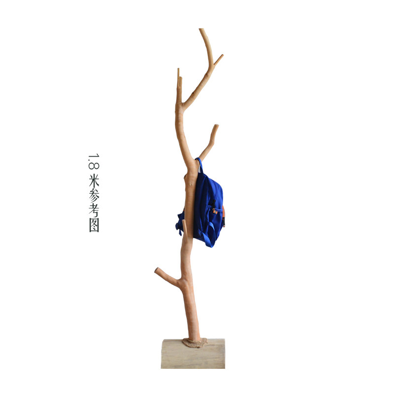 包邮服装店衣帽架原木去皮干树枝落地挂衣架客厅创意摆件树杈装饰
