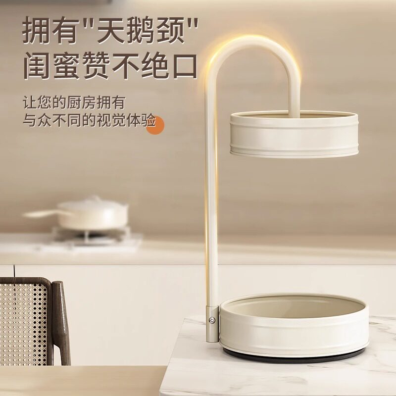 厨房可旋转调味品置物架放调料架子台面专用收纳转盘多功能转角