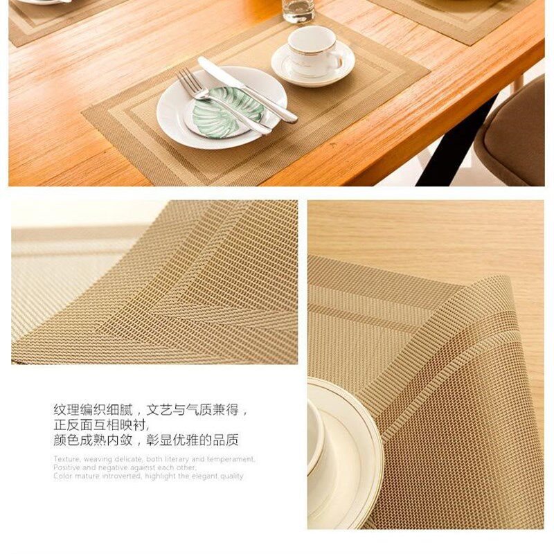 中式餐垫防水防油中国风PVC防滑防烫西餐垫杯垫新中式吃饭隔热垫