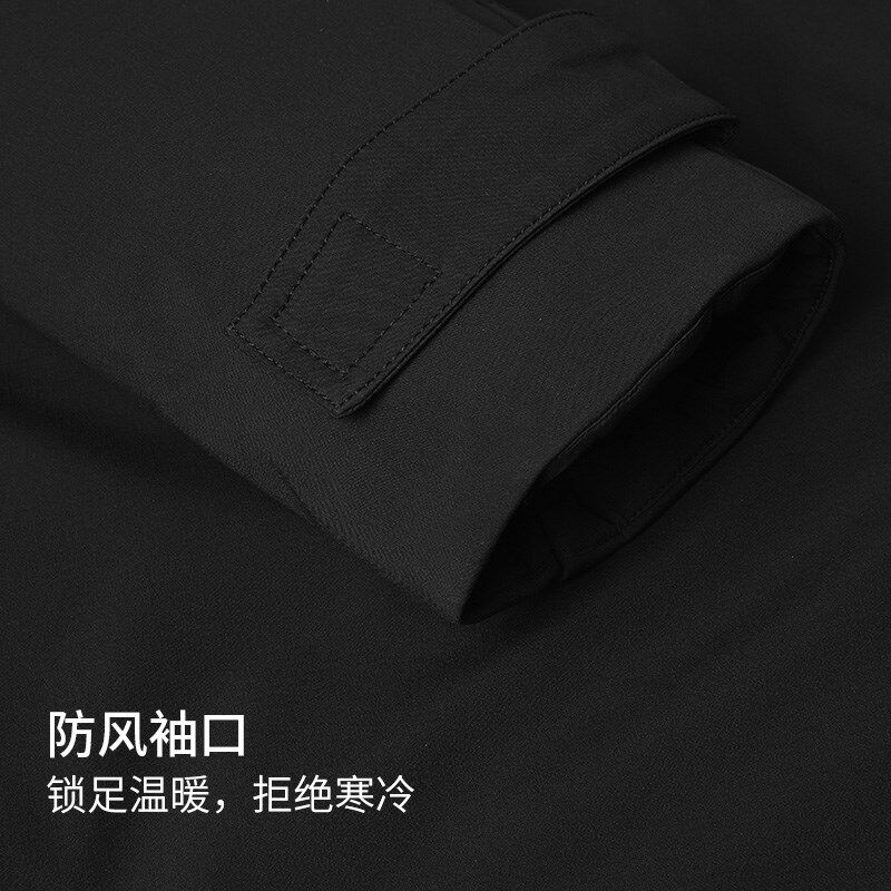 新款爸爸冬装棉衣可卸内胆中年男士保暖加厚防寒服中老年男装外套