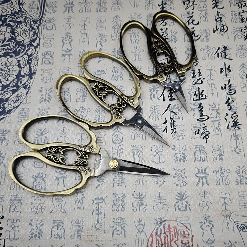 中国特色工艺剪纸手工专用花开富贵剪刀尖头艺人磨制剪纸工具套装