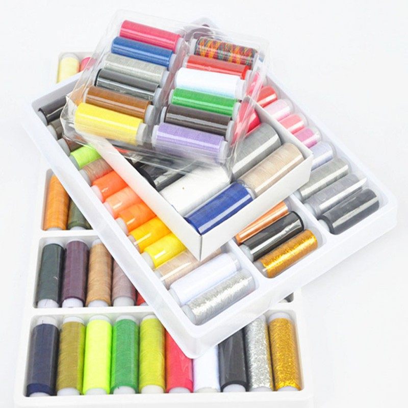 优质39色缝纫线家用缝纫机线套装彩色手缝机用线DIY材料包邮