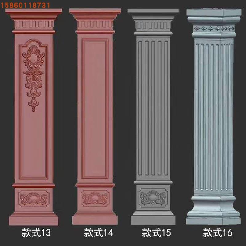 欧式罗马柱模具水泥贴墙包角柱别墅大门中式四方柱子磨具建筑模板