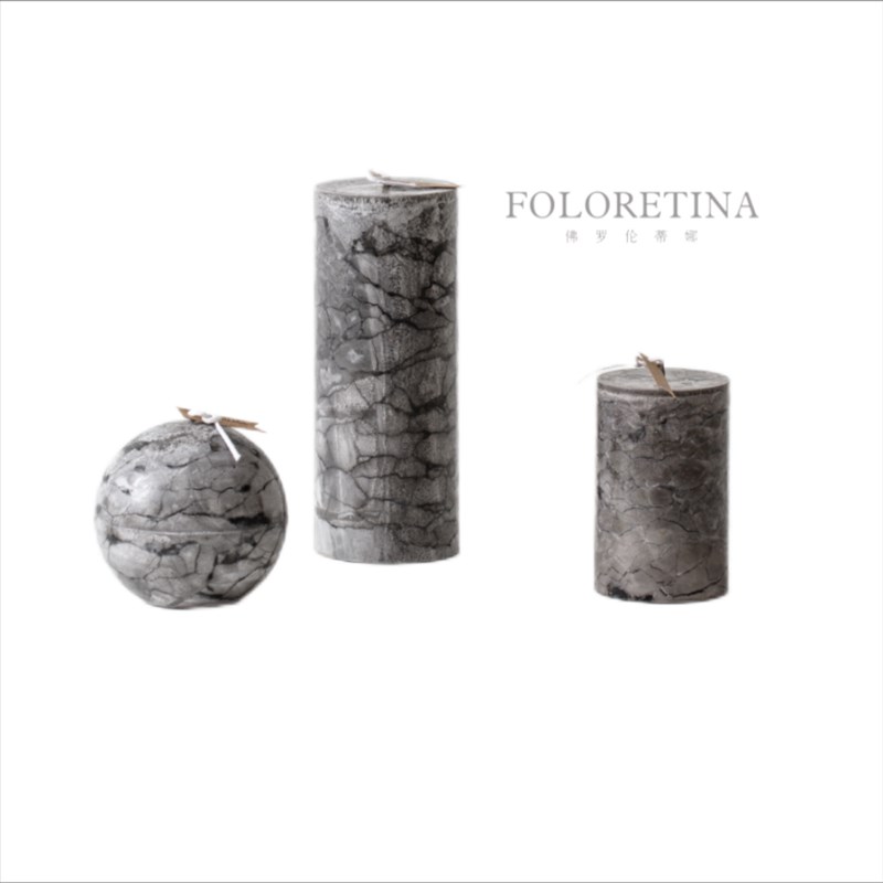 中古风欧式复古风装饰手工圆柱大蜡烛浪漫古典餐桌茶几香薰装饰品