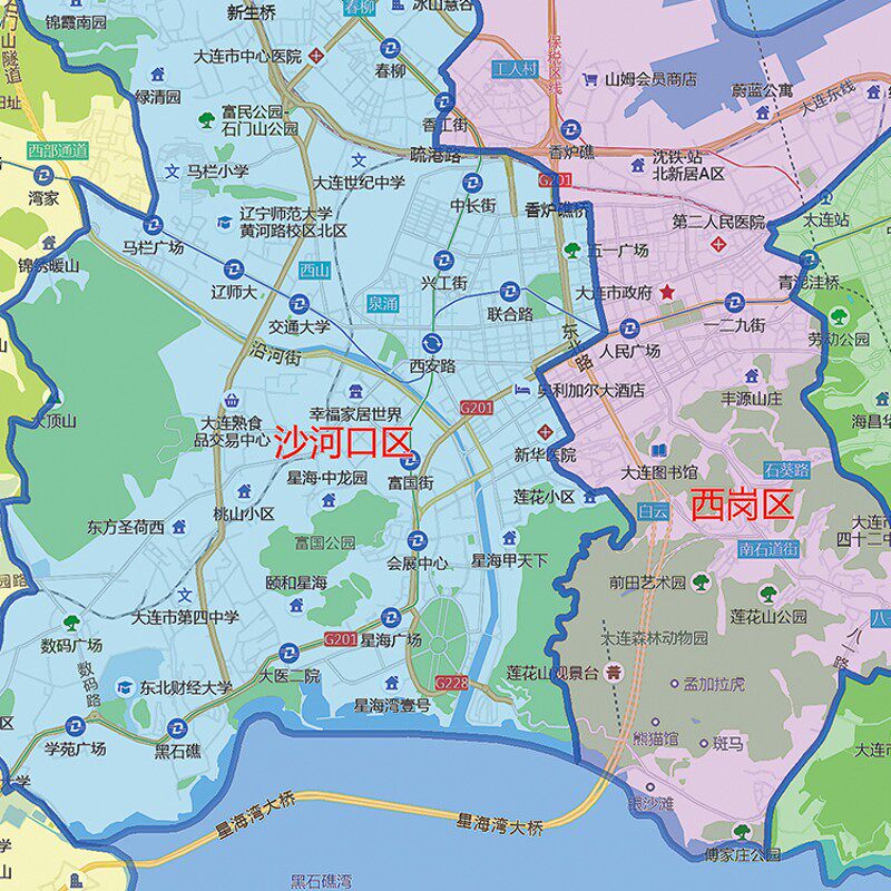 2021新款大连市地图贴图办公室挂图高清防水墙壁贴超大装饰画定制