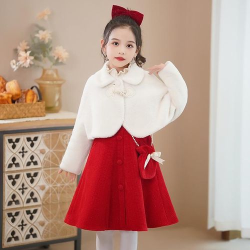 女童春秋连衣裙2025新款儿童洋气公主裙小女孩背心裙春季套装裙子