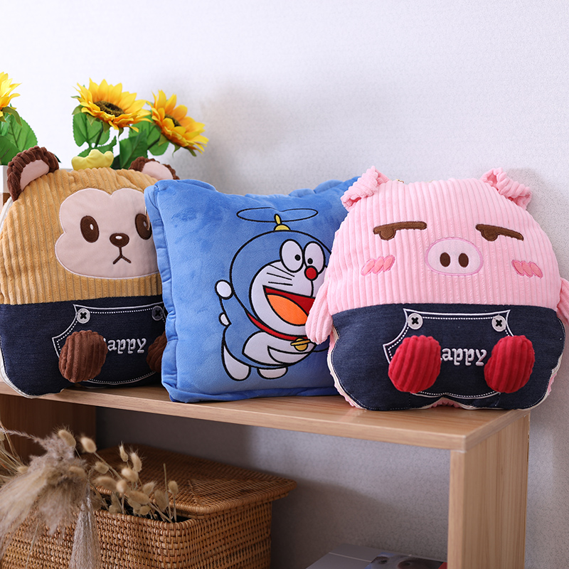 折叠抱枕被子两用女加厚午睡枕头二合一汽车靠垫办公室空调小被子