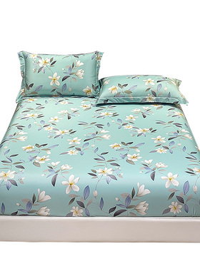 100S全棉牀笠单件1.2/1.5m厚牀垫套防滑纯棉牀罩定制200x200x220