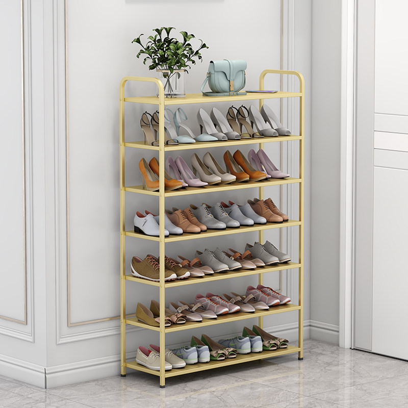 铁艺鞋架简易家用门口小窄室内轻奢防潮多层鞋架子防尘收纳小鞋柜,住宅家具,鞋架,淘宝优惠券,粉丝福利购,淘宝优惠卷