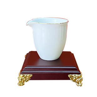 羊脂玉陶瓷猪油白公道杯分茶器茶海家用办公室大中号功夫茶具配件