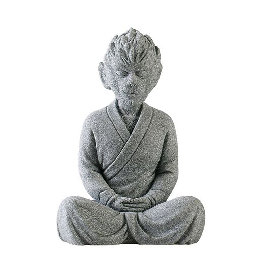 禅意孙悟空修得正果茶宠摆件国潮齐天大圣美猴王家居客厅桌面装饰